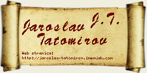 Jaroslav Tatomirov vizit kartica